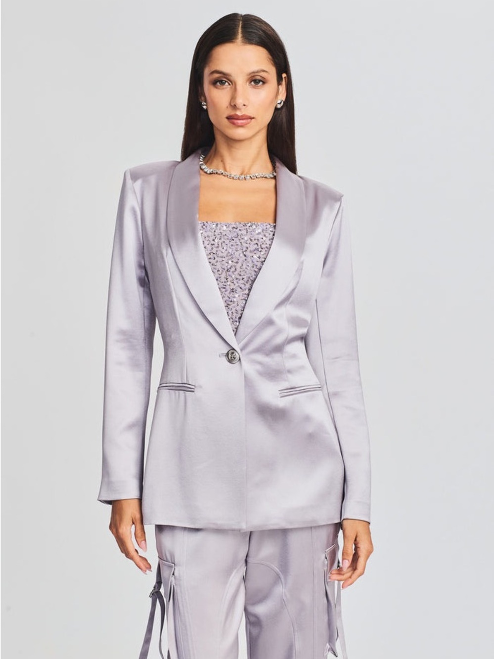 NWT $595 Retrofête Iver Blazer in Mink Grey